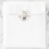 Moderne minimalistische marmeren textuur neutrale  ronde sticker (Tas)