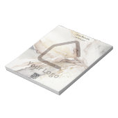 Moderne minimalistische marmeren textuur overlay n notitieblok (Linkerzijde)