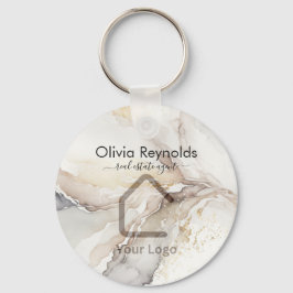 Moderne minimalistische marmeren textuur overlay n sleutelhanger