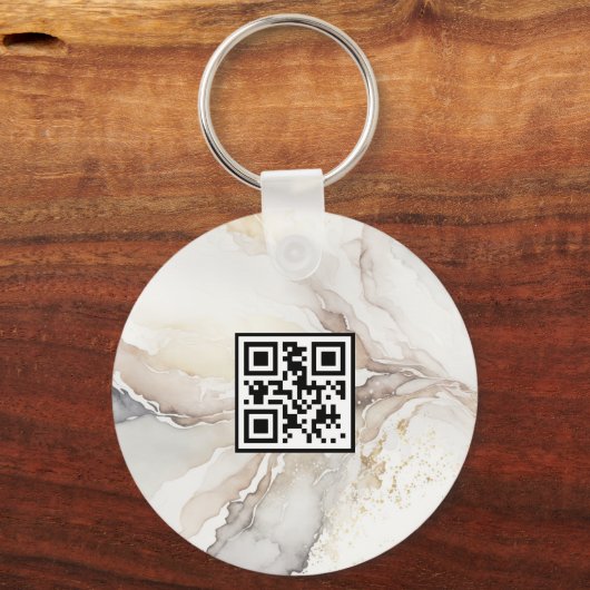 Moderne minimalistische marmeren textuur overlay n sleutelhanger (Achterkant)