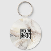 Moderne minimalistische marmeren textuur overlay n sleutelhanger (Achterkant)