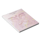 Moderne minimalistische marmeren textuur overlay r notitieblok (Schuin)