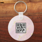 Moderne minimalistische marmeren textuur overlay r sleutelhanger (Achterkant)
