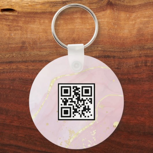 Moderne minimalistische marmeren textuur overlay r sleutelhanger (Achterkant)