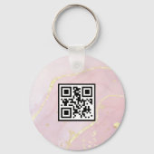 Moderne minimalistische marmeren textuur overlay r sleutelhanger (Achterkant)