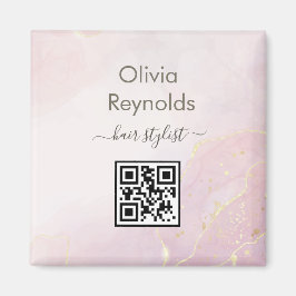 Moderne minimalistische marmeren textuur roze goud magneet