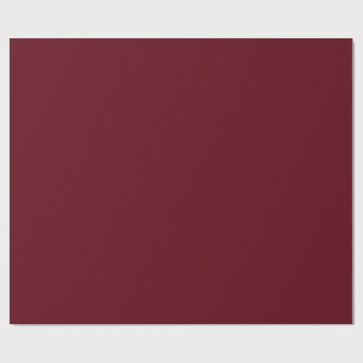 Moderne minimalistische maroon bordeaux effen kleu cadeaupapier (Vlak)