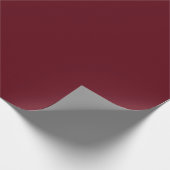 Moderne minimalistische maroon bordeaux effen kleu cadeaupapier (Hoek)