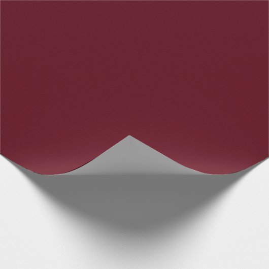 Moderne minimalistische maroon bordeaux effen kleu cadeaupapier (Hoek)
