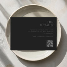 Moderne minimalistische mat zwart bruiloft