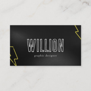 Moderne minimalistische mat zwart designer visitekaartje