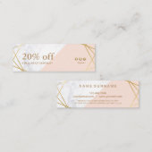 Moderne minimalistische meetlint mini visitekaartje (Voorkant / Achterkant)