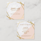 Moderne minimalistische meetlint vierkante visitekaartje (Voorkant / Achterkant)