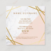 Moderne minimalistische meetlint vierkante visitekaartje (Achterkant)