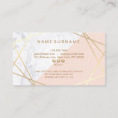 Moderne minimalistische meetlint visitekaartje (Achterkant)