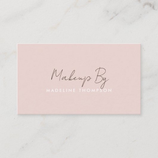 Moderne, minimalistische meisjescode Blush roze QR Visitekaartje (Voorkant)