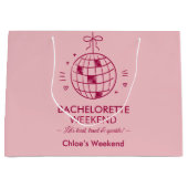 Moderne Minimalistische Meisjesuitstap | Roze  Groot Cadeauzakje (Voorkant)