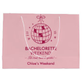 Moderne Minimalistische Meisjesuitstap | Roze  Groot Cadeauzakje (Achterkant)