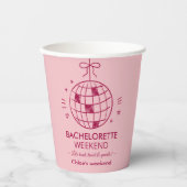 Moderne Minimalistische Meisjesuitstap | Roze Papieren Bekers (Voorkant)