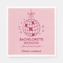 Moderne Minimalistische Meisjesuitstap | Roze  Servet