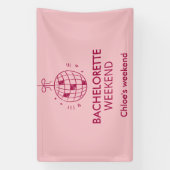 Moderne Minimalistische Meisjesuitstap | Roze Spandoek (Verticaal)
