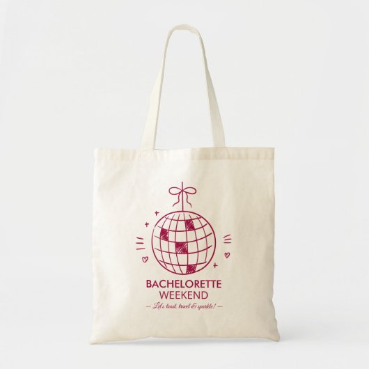Moderne Minimalistische Meisjesuitstap | Roze  Tote Bag (Voorkant)