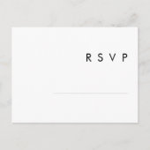 Moderne minimalistische menu keuze RSVP-kaart (Voorkant)