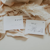 Moderne minimalistische menu keuze RSVP-kaart