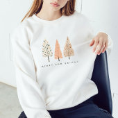Moderne Minimalistische Merry And Bright Kerstboom Trui