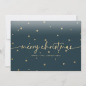 Moderne minimalistische Merry Christmas Script Bus Feestdagenkaart (Voorkant)