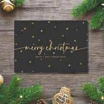 Moderne minimalistische Merry Christmas Script Bus