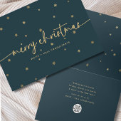 Moderne minimalistische Merry Christmas Script Bus Kaart