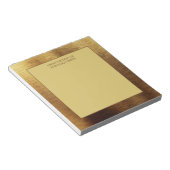 Moderne Minimalistische Metallic Goud Van Bureau v Notitieblok (Schuin)
