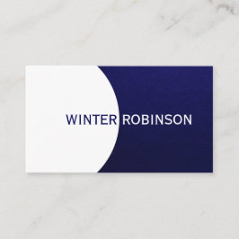 Moderne minimalistische midnight blauw wit geometr visitekaartje