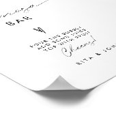 Moderne minimalistische Mimosa Bar Trouwbord Poster (Hoek)