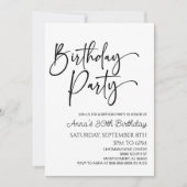 Moderne minimalistische minimale eenvoudige verjaa kaart (Voorkant)