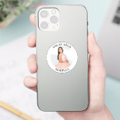 Moderne Minimalistische Mis XV Años Foto Tiny Sticker (Telefoon)