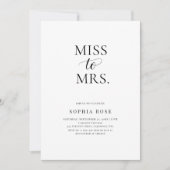 Moderne minimalistische Miss voor Mrs. Vrijgezelle Kaart (Voorkant)