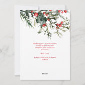 Moderne minimalistische Mistletoe Photo Holiday Ka Feestdagenkaart (Achterkant)