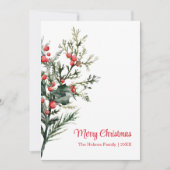 Moderne minimalistische Mistletoe vakantie Kaart (Voorkant)