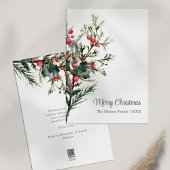 Moderne minimalistische Mistletoe vakantie Kaart