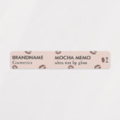 Moderne minimalistische Mocha Brown Lip Tint & Glo Labels (Design 1)