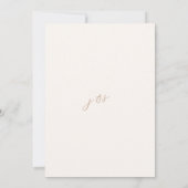 Moderne Minimalistische Mocha Script Foto Bruiloft Save The Date (Achterkant)