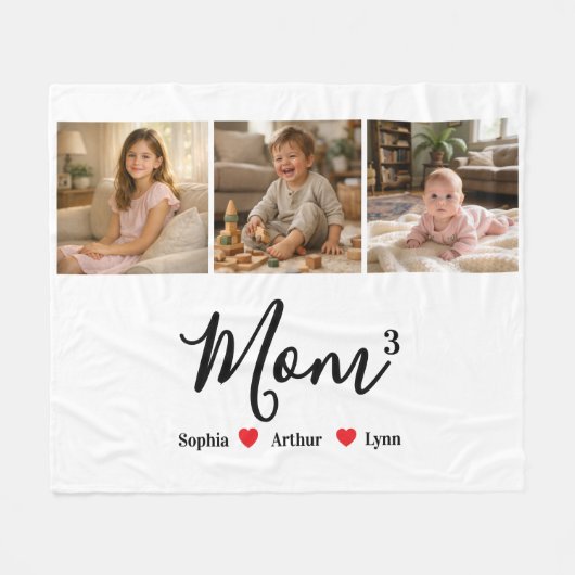 Moderne Minimalistische Moeder Aangepaste Foto & N Fleece Deken (Voorkant (Horizontaal))