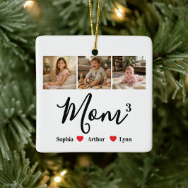 Moderne Minimalistische Moeder Aangepaste Foto & N Keramisch Ornament