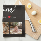 Moderne Minimalistische Moeder Aangepaste Foto & N Theedoek (Quarter Fold)
