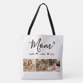 Moderne Minimalistische Moeder Aangepaste Foto & N Tote Bag (Voorkant)