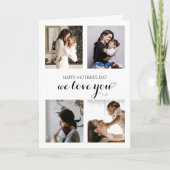 Moderne Minimalistische Moederdag voor het hart va Kaart (Voorkant)