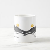 Moderne minimalistische Mok | Abstracte golf (Center)