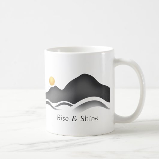 Moderne minimalistische Mok | Abstracte golf (Rechts)